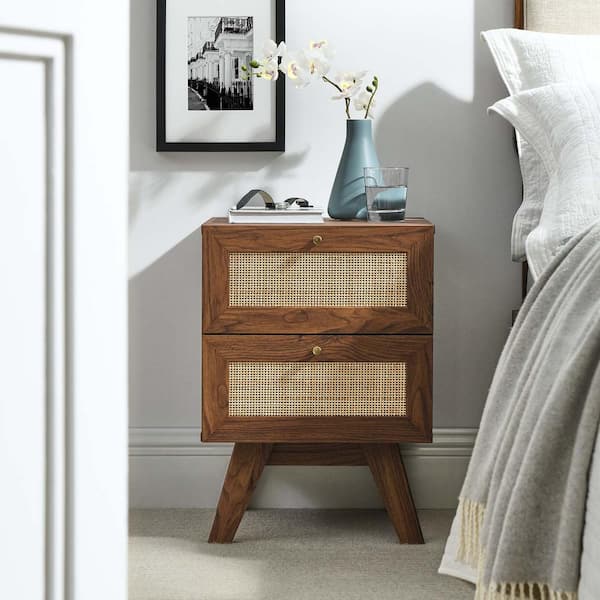 MODWAY Soma 2-Drawer Nightstand in Walnut