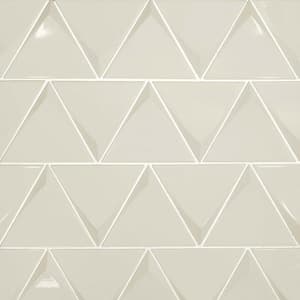 Triangolo Triangle 5 in. x 5 in. Glossy Fog Ceramic Wall Tile (1.43 sq. ft./Case)