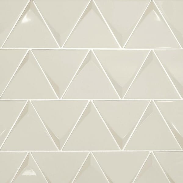 Bedrosians Triangolo Triangle 5 in. x 5 in. Glossy Fog Ceramic Wall Tile (1.43 sq. ft./Case)