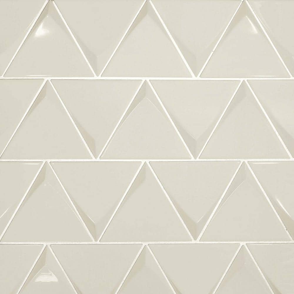 Tile Samples - Triangolo Triangle 5 in. x 5 in. Glossy Fog Ceramic Wall Tile Samples (1.43 sq. ft./Case) price history on PriceWatchPro