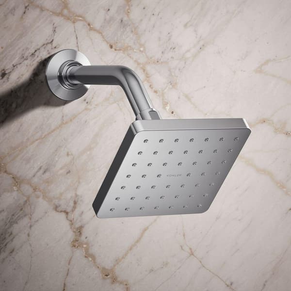 Parallel 1-Spray Patterns 5 in. Wall Mount Fixed Shower Head in Polished Chrome