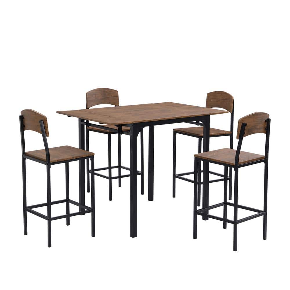 5-Piece Wood Outdoor Dining Set