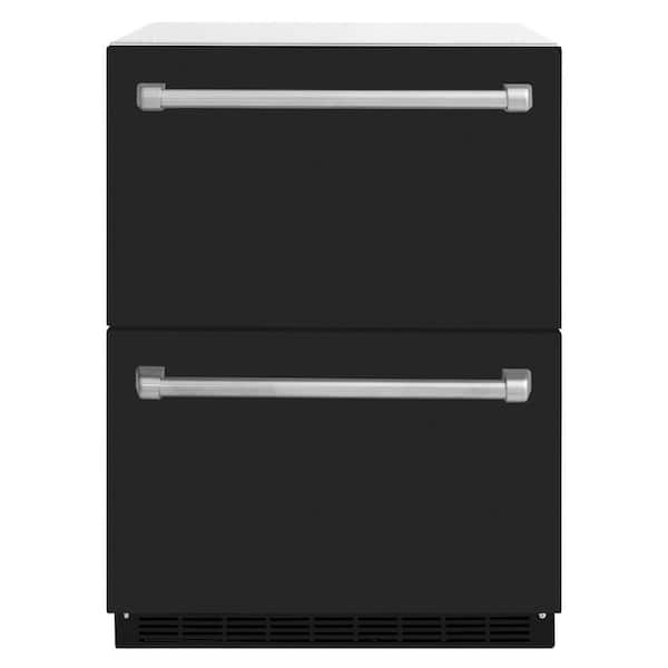 Touchstone 24 in. 4.6 cu. ft. Drawer Refrigerator with Matte Black Doors