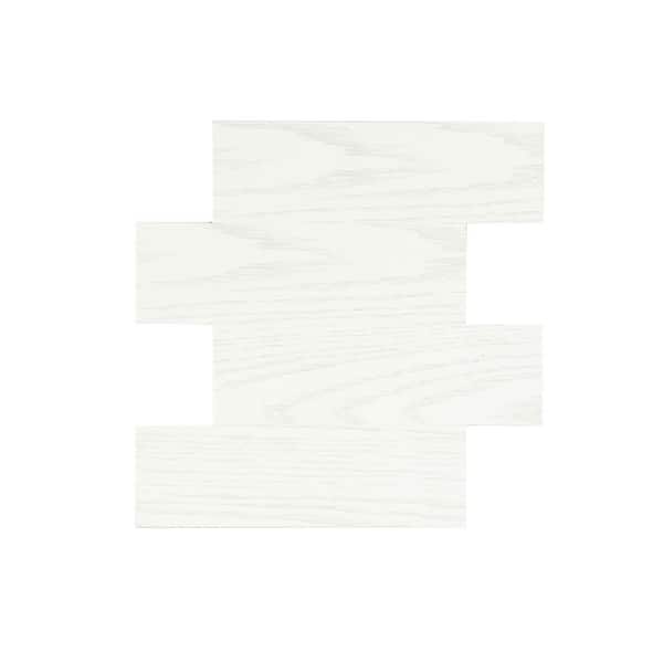 WallPOPs Faux Wood Whitewash 6 in. x 6 in. SPC Peel and Stick Wall Tile Sample