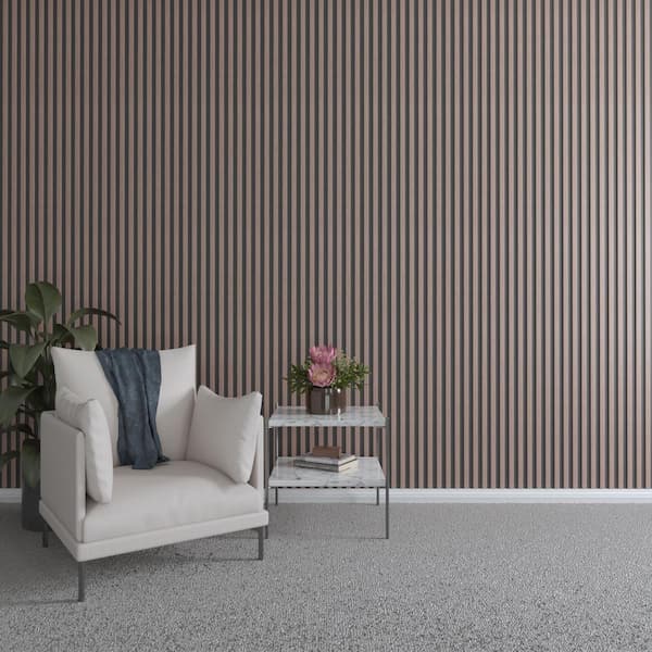 Ekena Millwork 47 in. H x 1 in. W Slatwall Panels in Walnut 42-Pack