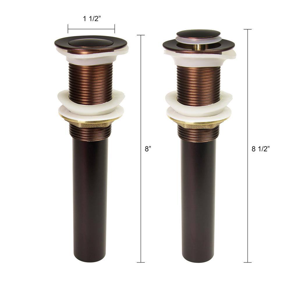 Oil Rubbed Bronze Solid Brass Bathroom Sink Pop-Up Drain