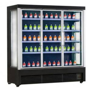 79 in.W 30.3 cu. ft. 3 Glass Doors Commercial Refrigerator Flower Cooler Merchandiser in Black