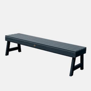 60 in. 2-Person Federal Blue Recycled Plastic Outdoor Picnic Bench
