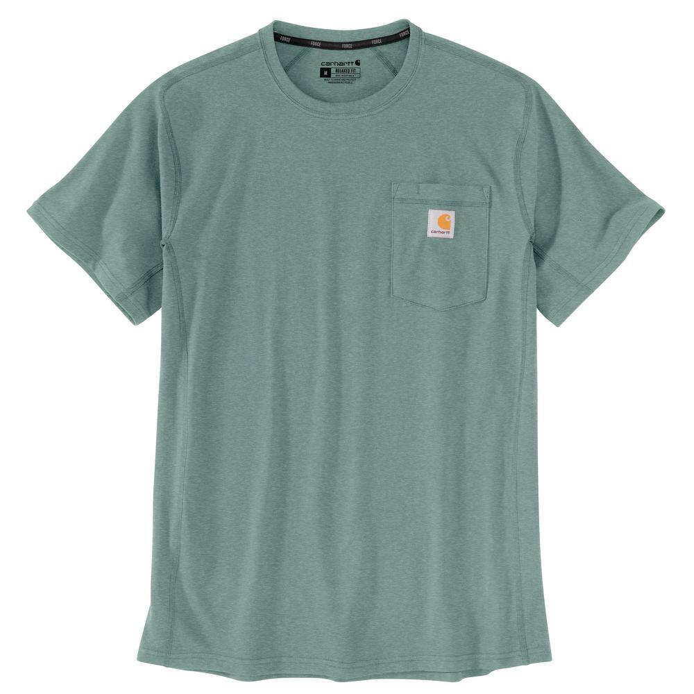 Carhartt T-Shirt Core Logo Leaf Green Heather 