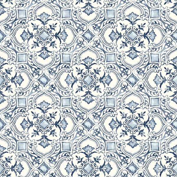 Chesapeake Marjoram Blue Pre-Pasted Non-Woven Wallpaper Sample