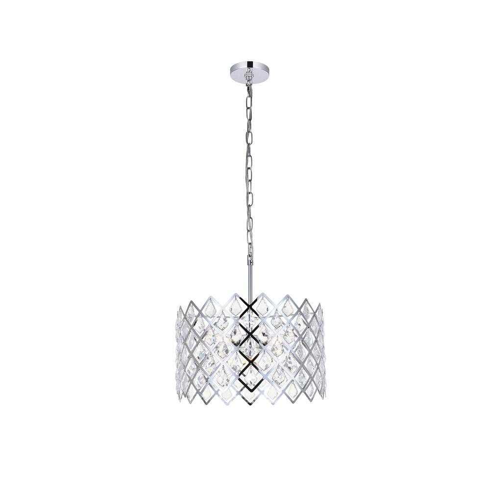 Timeless Home 16 In. 3-Light Chrome Pendant Light ELP2222D16C - The ...