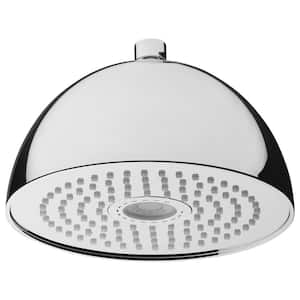 Light Round 1-Pattern 2.5 GPM 7.87 in. Ceiling Mount Rain Shower Head with Rainbow LED Light in Chrome