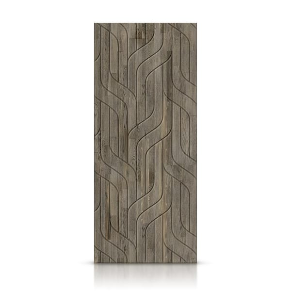 CALHOME 42 in. x 96 in. Hollow Core Weather Gray Stained Solid Wood Interior Door Slab
