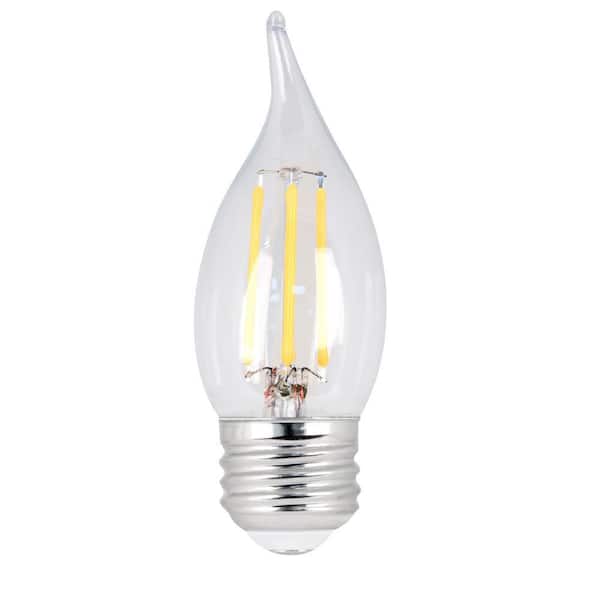 Feit Electric 25W Equivalent Soft White (2700K) CA10 Dimmable Filament LED Clear Glass Light Bulb (48-Pack)