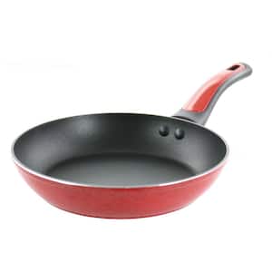 Claybon 8 Inch Aluminum Nonstick Frying Pan in Speckled Red