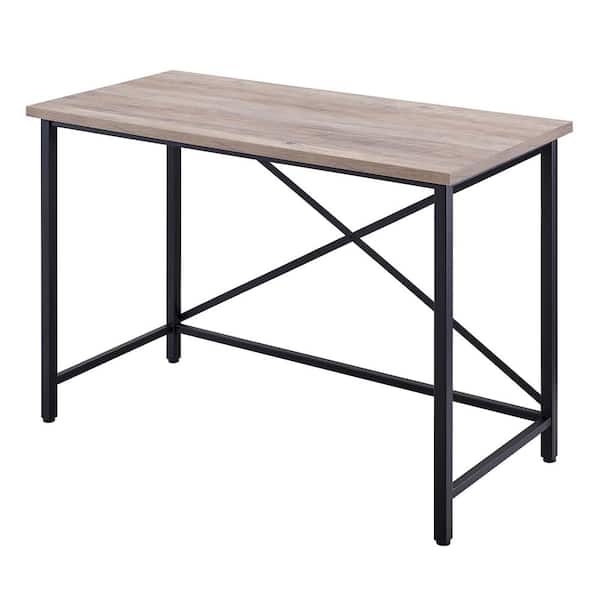MEYER&CROSS Martina 47.5 in. Rectangle Black and Gray Oak Writing Desk