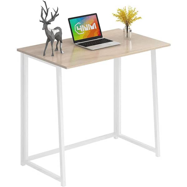 4NM 31.5 in. x 17.72 in. White Modern Simple Computer Office Study Writing Table Desk