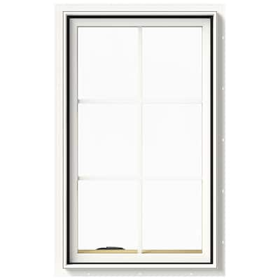 JELD-WEN 24.75 in. x 40.75 in. W-2500 Series White Painted Clad Wood ...