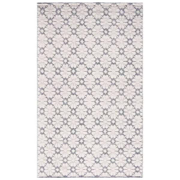 Vermont 5 ft. x 8 ft. Ivory/Navy Floral Area Rug