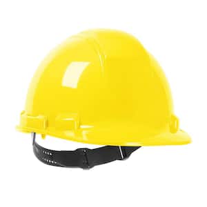 Yellow 4-Point Pinlock Suspension Cap Style Hard Hat