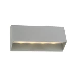 4-Light Marine Grey Outdoor Integrated LED Wall Lantern Sconce