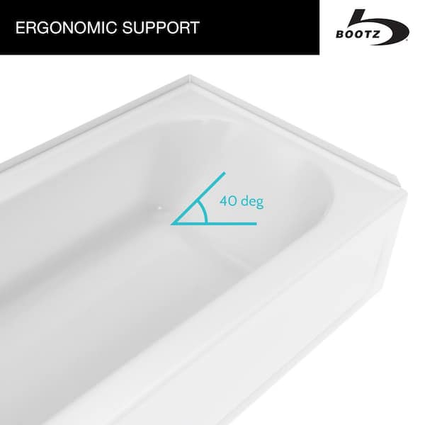 Bootz Industries Aloha Plus 60 in. x 32 in. Alcove Soaking Bathtub
