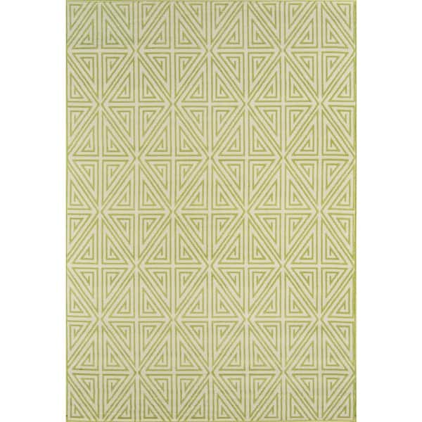 Momeni Baja Green 1 ft. 8 in. x 3 ft. 7 in. Indoor/Outdoor Area Rug