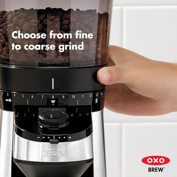 Oxo Brew Conical Burr Coffee Grinder Manual Oxo 12 Oz Black Stainless