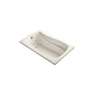 Mariposa 60 in. Rectangular Drop-in Whirlpool Bathtub in Biscuit