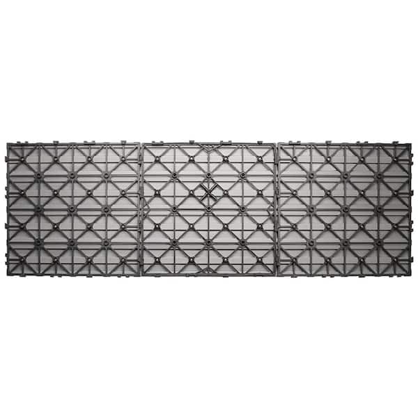 UltraShield Naturale 1 ft. x 3 ft. Quick Deck Outdoor Composite Deck Tile in Westminster Gray (15 sq. ft. Per Box)
