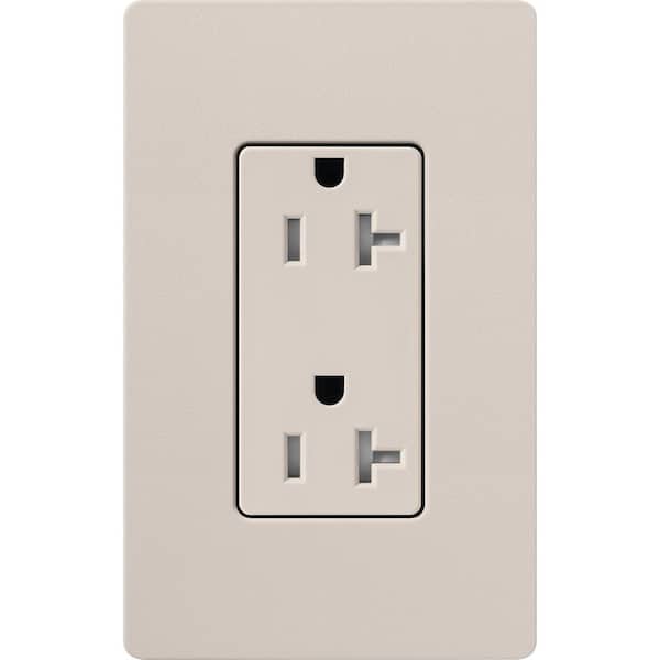 Claro 20-Amp Tamper-Resistant Duplex Receptacle, Taupe (SCRS-20-TR-TP)