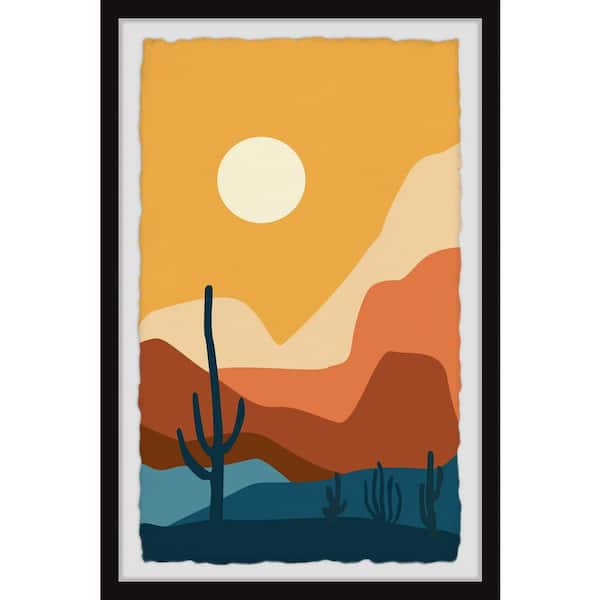 Unbranded "Cactus Sunshine" by Marmont Hill Framed Nature Art Print 30 in. x 20 in.