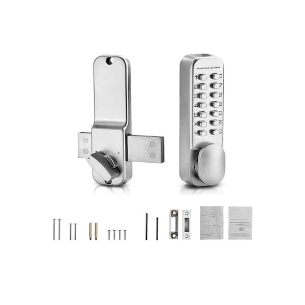Mechanical Keyless Entry Door Lock, 14 Key Mechanical Door Lock, Mechanical Keypad Door Lock with Thumb Knob 2025 update