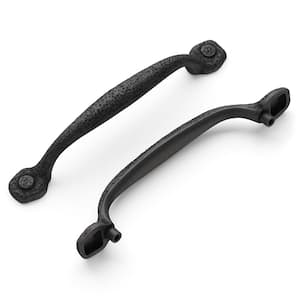 Refined Rustic 5-1/16 in. (128 mm) Black Iron Cabinet Pull (10-Pack)
