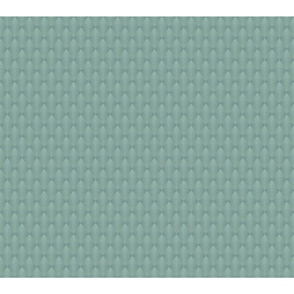 York Wallcoverings Blue Club Diamond Wallpaper, 27-in by 27-ft