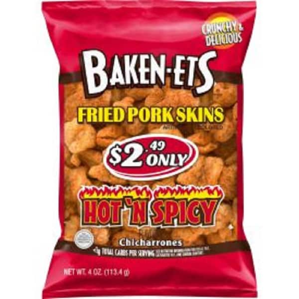 4 oz. Hot N Spicy Fried Pork Skins - Salty Snack