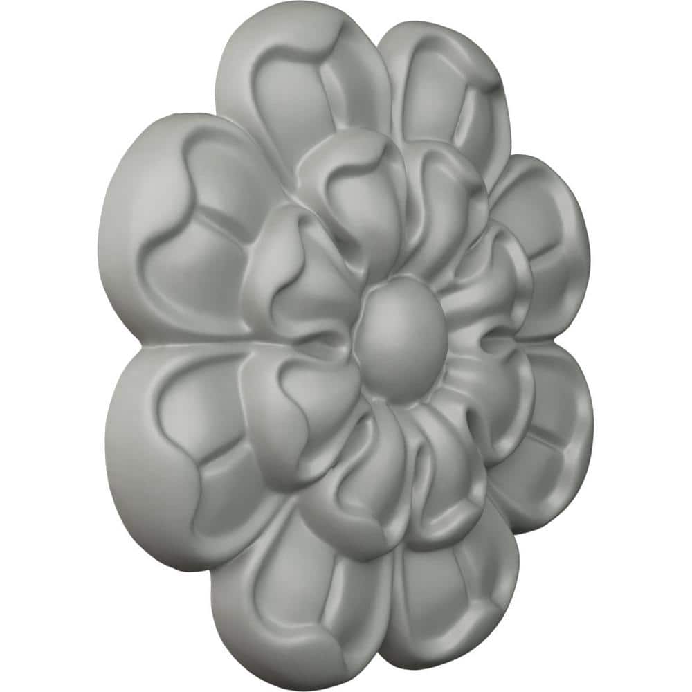 5-Inch Gray Primed Round Rosette Crown Molding