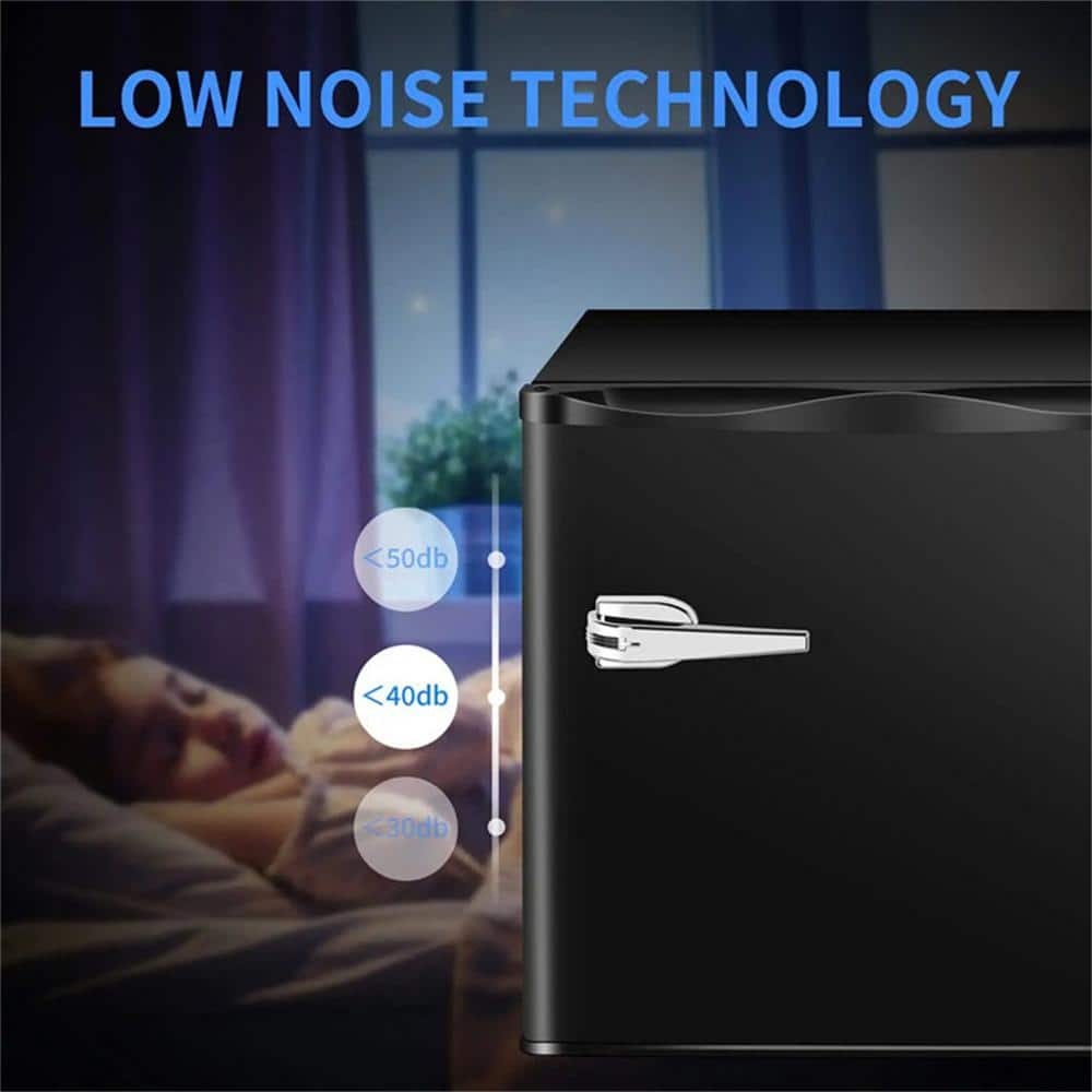 Compact Black Stainless Steel Upright Mini Freezer with Adjustable Shelves