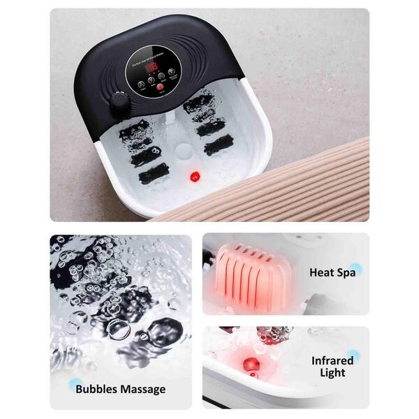 foot spa bath massager with heat bubbles vibration Base va-et-vient pour gode ventouse main image 0
