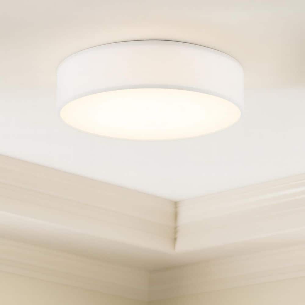 Ashland 12 in. 1-Light LED Semi-Flush Mount with White Acrylic Shade price history on PriceWatchPro
