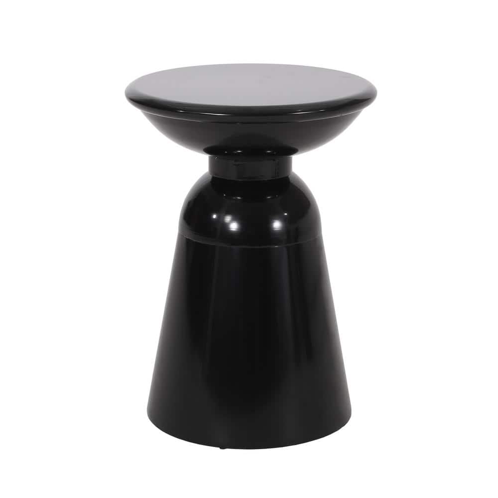 ＊1 Tenleaf Black Metal 20.75 in. Height Outdoor Side Table