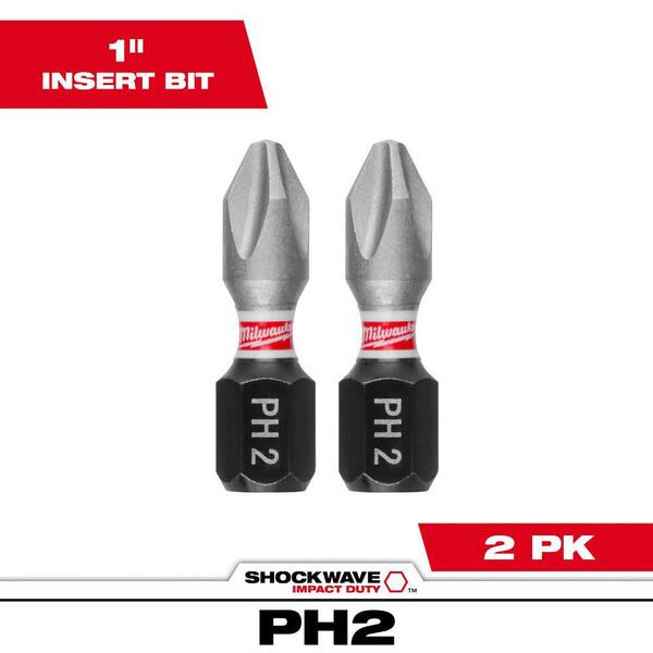 Milwaukee SHOCKWAVE Impact Duty 1 in. Phillips #2 Alloy Steel