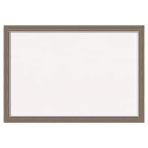 Eva Brown Narrow White Corkboard 39 in. x 27 in. Bulletin Board Memo Board