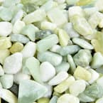 0.125 cu. ft. 3/8 in. - 5/8 in. 10 lbs. Small Jade Polished Rock Pebbles for Planters, Gardens, Aquariums and More