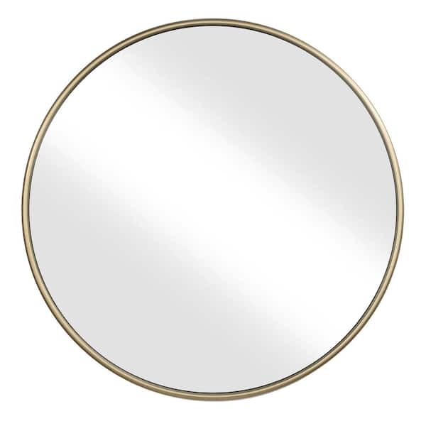 Round Gold Hooks Modern Mirror 36, Capri Gold Sunburst Round Mirror