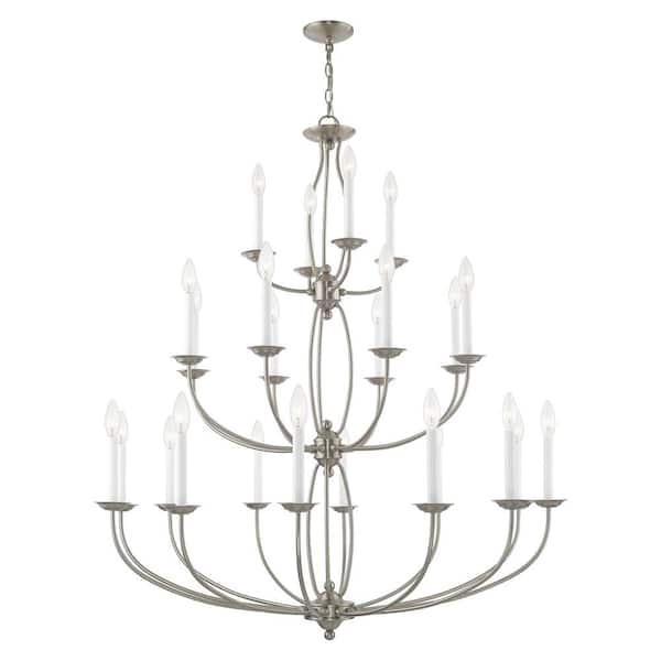 AVIANCE LIGHTING Callahan 24-Light Brushed Nickel Chandelier