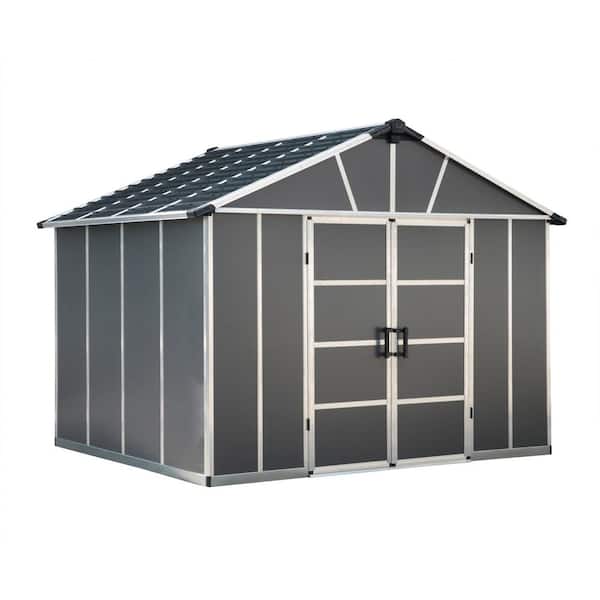 CANOPIA by PALRAM Yukon 11 ft. x 9 ft. Dark Gray Large Garden Outdoor Storage Shed