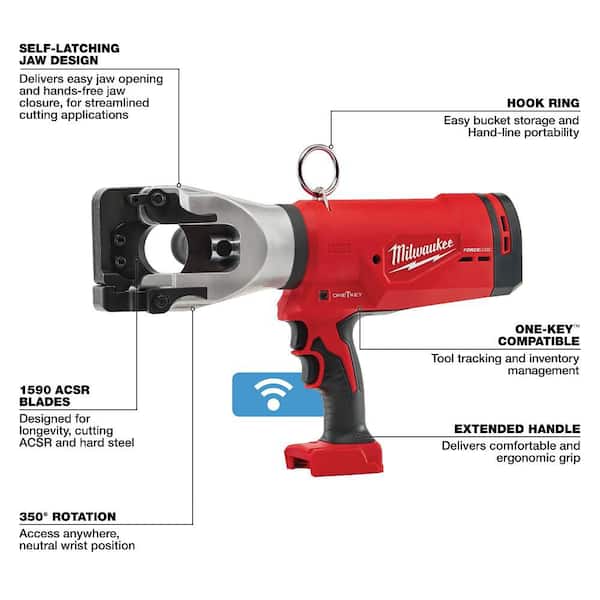 Milwaukee M18 18V Lithium-Ion Cordless FORCE LOGIC 1590 ACSR Cable