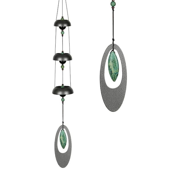WOODSTOCK CHIMES Signature Collection, Woodstock Temple Bells, Jade, 25 in. Wind Bell TB3JAS
