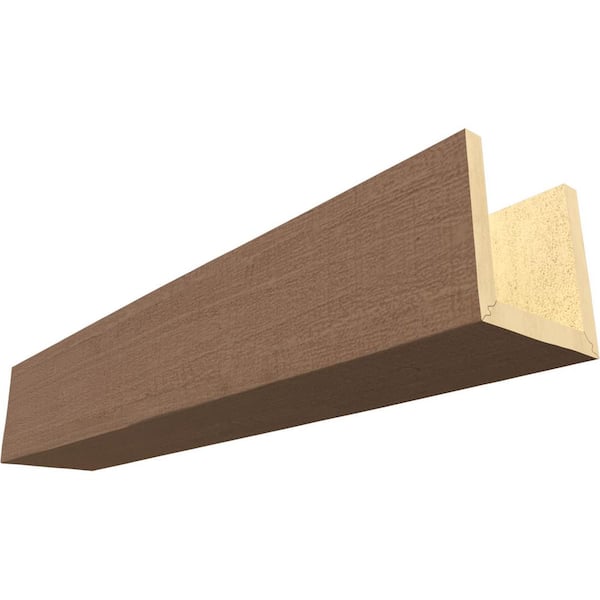 Endurathane 8 in. H x 8 in. W x 14 ft. L Rough Cedar Honey Wheat Faux Wood Beam